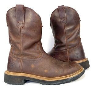 Noble Outfitters 65056 10" Brown Leather Pull-On Work Boot Size Mens 10